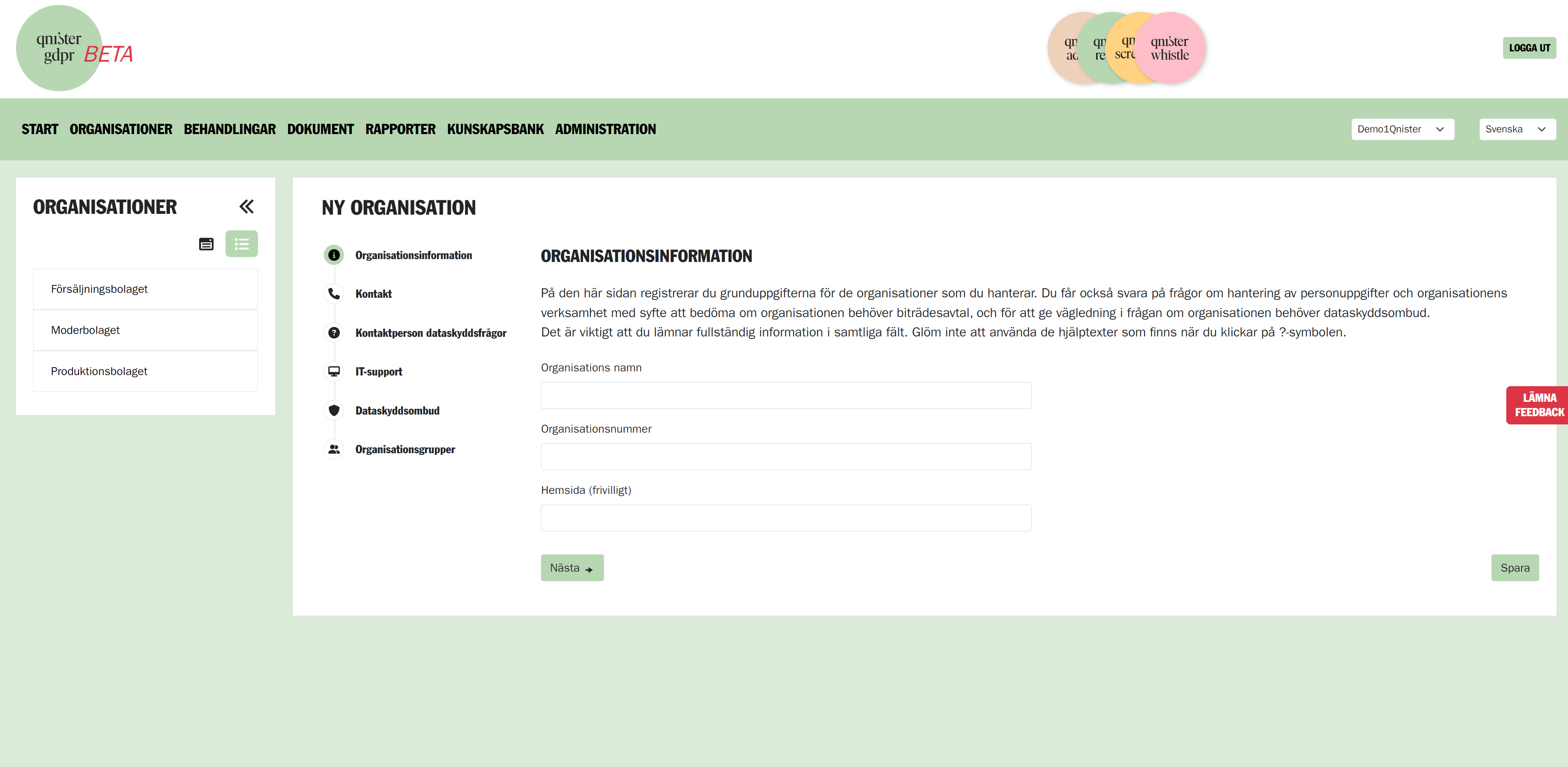 Förbättrad organisationsvy